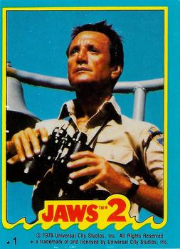 1978 O-Pee-Chee Jaws 2 - Stickers #1 Chief Martin Brody Front