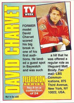 1994 TV Week Series 1 #4 David Charvet Back