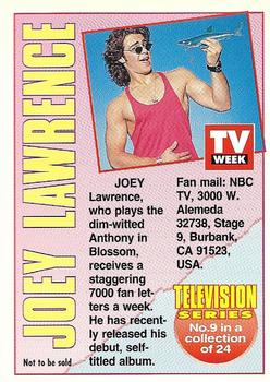 1994 TV Week Series 1 #9 Joey Lawrence Back