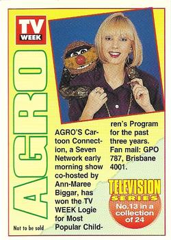 1994 TV Week Series 1 #13 Agro Back