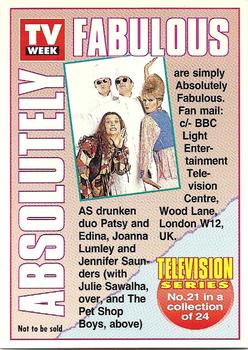 1994 TV Week Series 1 #21 Absolutely Fabulous Back