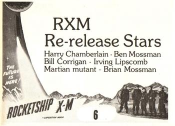 1979 FTCC Rocketship X-M #6 RXM Re-Release Stars Back