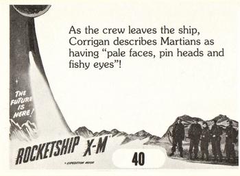1979 FTCC Rocketship X-M #40 As the crew leaves the ship, Corrigan describes Back