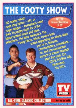 1995 TV Week Series 2 #22 The Footy Show Back