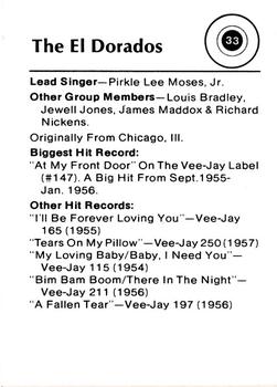 1982 Music Nostalgia Rock Greats Series 1 and 2 #33 The El Dorados Back