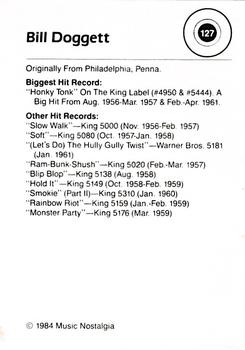1984 Music Nostalgia Rock Greats Series 3 #127 Bill Doggett Back