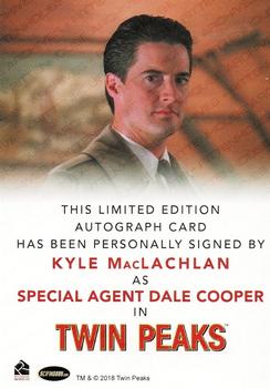 2018 Rittenhouse Twin Peaks - Autographs Classic #NNO Kyle MacLachlan Back