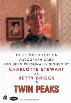 2018 Rittenhouse Twin Peaks - Autographs Classic #NNO Charlotte Stewart Back