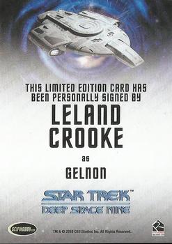 2018 Rittenhouse Star Trek Deep Space Nine Heroes & Villains - Autographs #NNO Leland Crooke Back