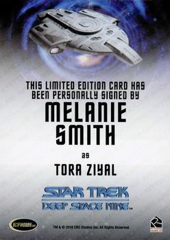2018 Rittenhouse Star Trek Deep Space Nine Heroes & Villains - Autographs #NNO Melanie Smith Back