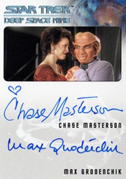 2018 Rittenhouse Star Trek Deep Space Nine Heroes & Villains - Dual Autographs #NNO Max Grodenchik  / Chase Masterson Front