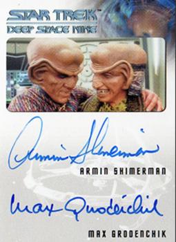 2018 Rittenhouse Star Trek Deep Space Nine Heroes & Villains - Dual Autographs #NNO Armin Shimerman / Max Grodenchik Front