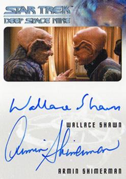 2018 Rittenhouse Star Trek Deep Space Nine Heroes & Villains - Dual Autographs #NNO Armin Shimerman / Wallace Shawn Front