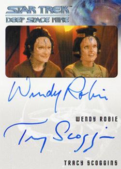 2018 Rittenhouse Star Trek Deep Space Nine Heroes & Villains - Dual Autographs #NNO Wendy Robie / Tracy Scoggins Front