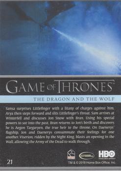 2018 Rittenhouse Game of Thrones Season 7 - Holofoil #21 The Dragon and the Wolf Back