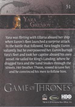 2018 Rittenhouse Game of Thrones Season 7 - Holofoil #51 Yara Greyjoy Back