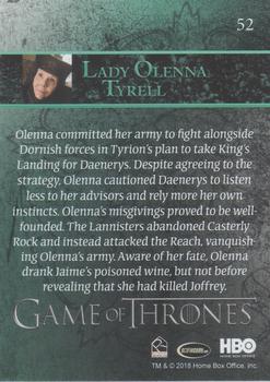2018 Rittenhouse Game of Thrones Season 7 - Holofoil #52 Lady Olenna Tyrell Back