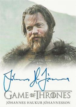 2018 Rittenhouse Game of Thrones Season 7 - Autographs Full Bleed #NNO Johannes Haukur Johannesson Front