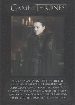 2018 Rittenhouse Game of Thrones Season 7 - Quotable Game of Thrones #Q62 Lady Mormont / Thoros of Myr / Gendry Front