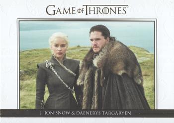2018 Rittenhouse Game of Thrones Season 7 - Relationships Gold #DL41 Jon Snow / Daenerys Targaryen Front