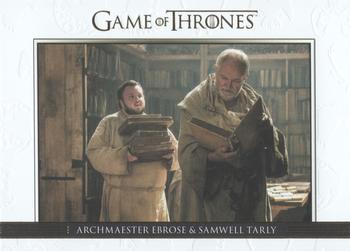 2018 Rittenhouse Game of Thrones Season 7 - Relationships Gold #DL44 Archmaester Ebrose / Samwell Tarly Front