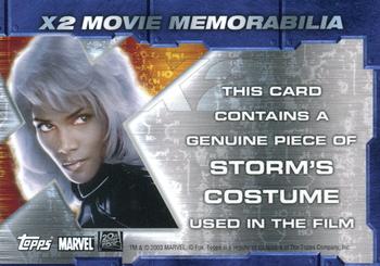 2003 Topps X2: X-Men United - X2 Movie Memorabilia #NNO Storm Back