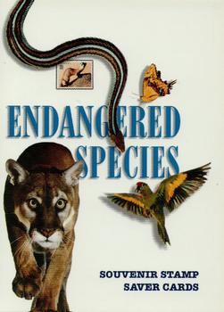1996 USPS Endangered Species Souvenir Stamp Saver Cards #NNO Title Card Front