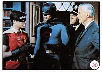 1966 O-Pee-Chee Batman Bat Laffs #30 Batman, Robin, Chief O'Hara and Commissioner Gordon Front