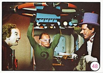 1966 O-Pee-Chee Batman Bat Laffs #48 The Joker, the Riddler and the Penguin Front