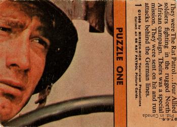 1966 O-Pee-Chee Rat Patrol #1 They were The Rat Patrol... Back