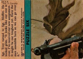 1966 O-Pee-Chee Rat Patrol #10 Sgt. Troy turned to Sgt. Moffitt. Back
