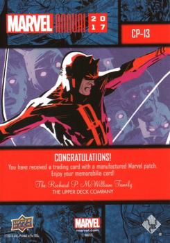 2017 Upper Deck Marvel Annual - Comic Patches #CP-13 Daredevil Back
