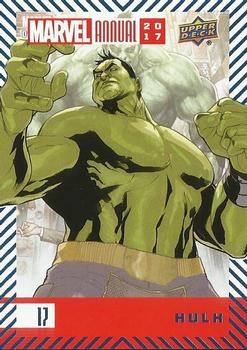 2017 Upper Deck Marvel Annual - Blue Foil #17 Hulk Front