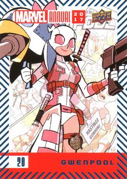 2017 Upper Deck Marvel Annual - Blue Foil #20 Gwenpool Front