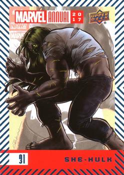 2017 Upper Deck Marvel Annual - Blue Foil #31 She-Hulk Front
