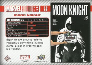 2017 Upper Deck Marvel Annual - Blue Foil #58 Moon Knight Back