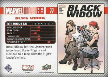2017 Upper Deck Marvel Annual - Blue Foil #77 Black Widow Back