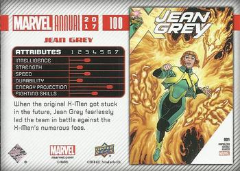 2017 Upper Deck Marvel Annual - Blue Foil #100 Jean Grey Back