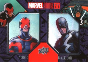 2017 Upper Deck Marvel Annual - Dual Comic Patches #DCP-1 Cyclops / Black Bolt Front