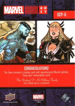 2017 Upper Deck Marvel Annual - Dual Comic Patches #DCP-6 Magik / Colossus Back