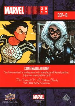 2017 Upper Deck Marvel Annual - Dual Comic Patches #DCP-10 Silk / Black Cat Back