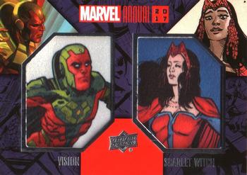 2017 Upper Deck Marvel Annual - Dual Comic Patches #DCP-11 Vision / Scarlet Witch Front
