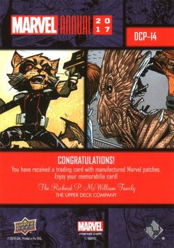 2017 Upper Deck Marvel Annual - Dual Comic Patches #DCP-14 Groot / Rocket Back