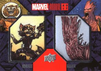 2017 Upper Deck Marvel Annual - Dual Comic Patches #DCP-14 Groot / Rocket Front