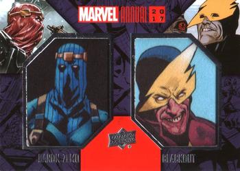 2017 Upper Deck Marvel Annual - Dual Comic Patches #DCP-17 Blackout / Baron Zemo Front