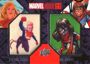 2017 Upper Deck Marvel Annual - Dual Comic Patches #DCP-21 Captain Marvel / Ms. Marvel Front