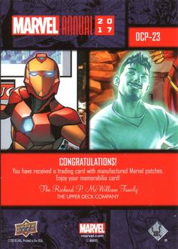 2017 Upper Deck Marvel Annual - Dual Comic Patches #DCP-23 Ironheart / Tony Stark A.I. Back