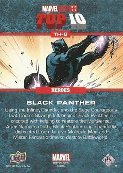 2017 Upper Deck Marvel Annual - Top 10 Heroes #TH-8 Black Panther Back