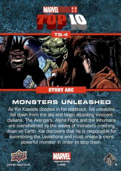2017 Upper Deck Marvel Annual - Top 10 Story Arcs #TS-4 Monsters Unleashed Back