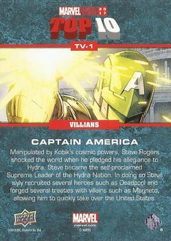 2017 Upper Deck Marvel Annual - Top 10 Villains #TV-1 Captain America Back